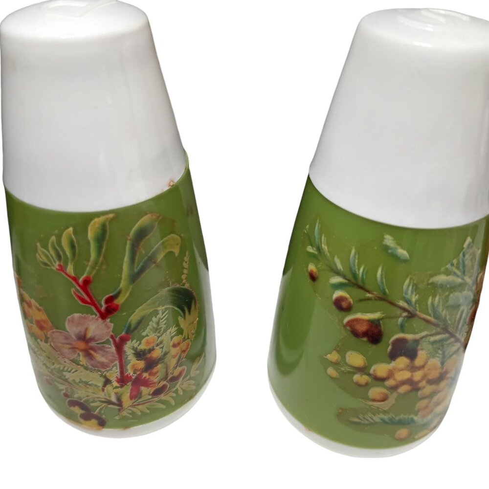 Vintage Hand Painted Austria Floral Salt and Pepper Shakers